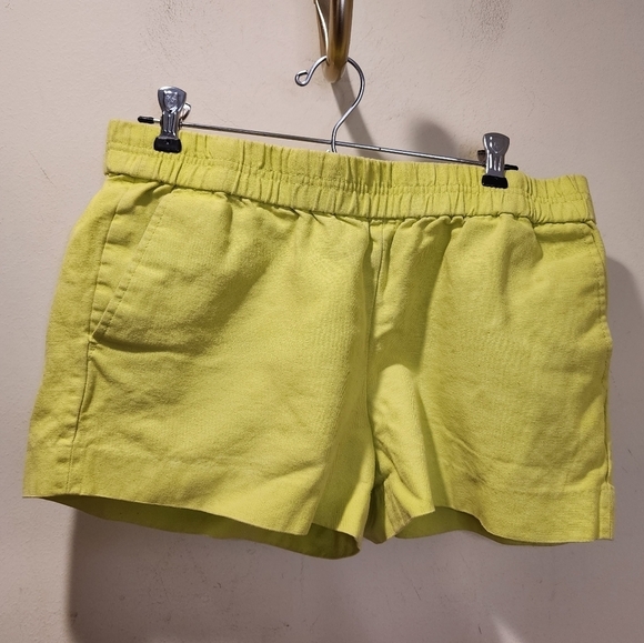 J. CREW cotton Neon pull on Elastic Waist shorts size 8 - Picture 1 of 9